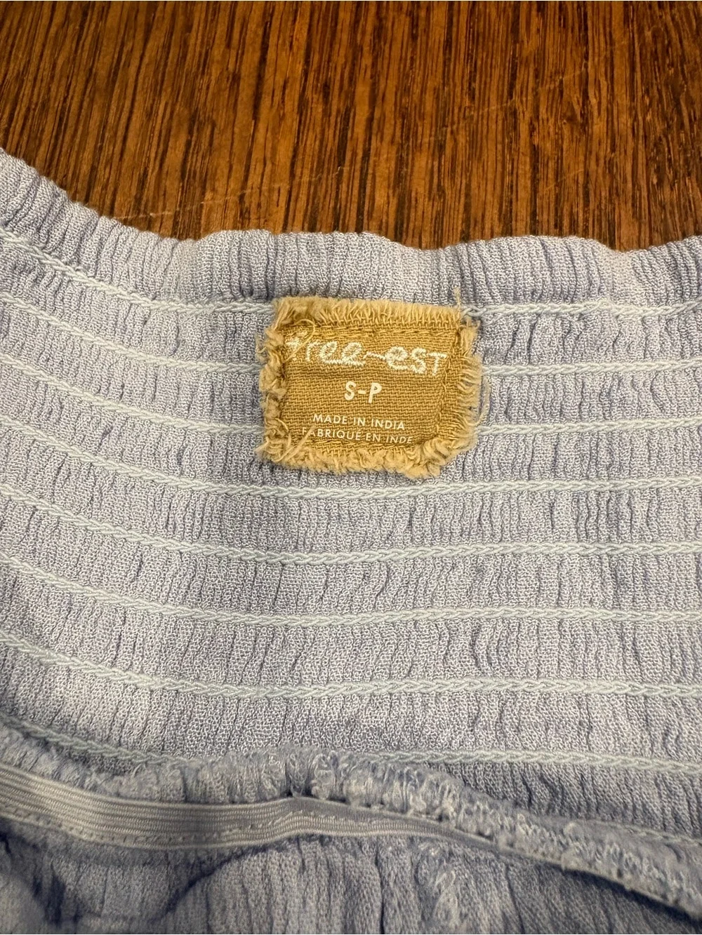 Free People Light Blue Tiered Mini Skirt